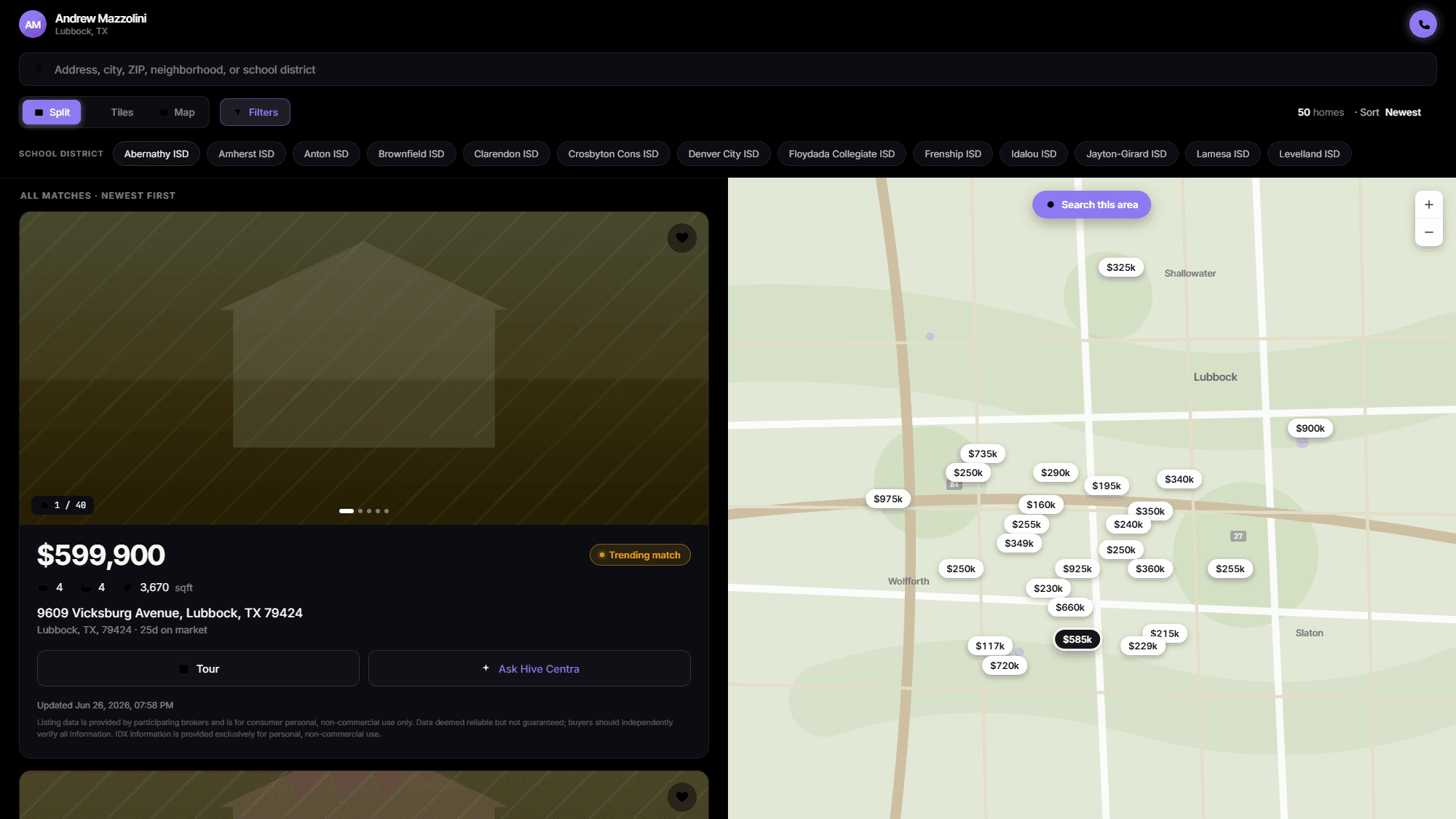 The branded IDX listing page on your own brand