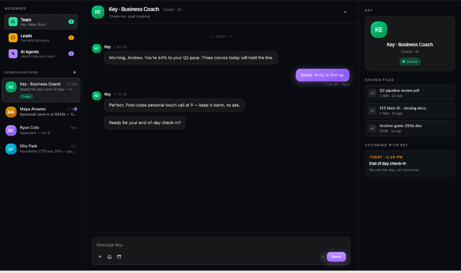 Drafted replies and captured conversations on the record